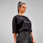 Unisex-T-Shirt aus Bio-Baumwolle, Oversize 240 g/m² Paloma farbe schwarz dritte Ansicht der Umgebung