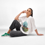 Unisex-T-Shirt aus Bio-Baumwolle, Oversize 240 g/m² Paloma farbe weiß fünfte Ansicht