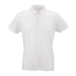 Unisex-Poloshirt aus Bio-Baumwolle, kurze Ärmel 160 g/m² Ipanema farbe weiß Ansicht von vorne