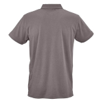 Unisex-Poloshirt aus Bio-Baumwolle, kurze Ärmel 160 g/m² Ipanema farbe grau Ansicht von hinten