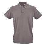 Unisex-Poloshirt aus Bio-Baumwolle, kurze Ärmel 160 g/m² Ipanema farbe grau Ansicht von vorne
