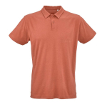 Unisex-Poloshirt aus Bio-Baumwolle, kurze Ärmel 160 g/m² Ipanema farbe orange Ansicht von vorne