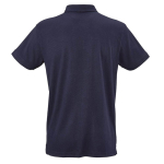 Unisex-Poloshirt aus Bio-Baumwolle, kurze Ärmel 160 g/m² Ipanema farbe marineblau Ansicht von hinten