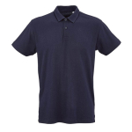 Unisex-Poloshirt aus Bio-Baumwolle, kurze Ärmel 160 g/m² Ipanema farbe marineblau Ansicht von vorne