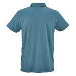 Unisex-Poloshirt aus Bio-Baumwolle, kurze Ärmel 160 g/m² Ipanema farbe petrolblau Ansicht von hinten
