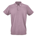 Unisex-Poloshirt aus Bio-Baumwolle, kurze Ärmel 160 g/m² Ipanema farbe lila Ansicht von vorne