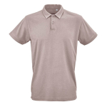 Unisex-Poloshirt aus Bio-Baumwolle, kurze Ärmel 160 g/m² Ipanema farbe aschgrau Ansicht von vorne