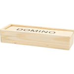 Dominospiel mit FSC-Holzsteinen im Holzetui farbe braun erste Ansicht