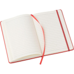 A5-Notizbuch aus Recycling-PU mit Elastikverschluss, liniert dritte Ansicht