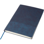 A5-Notizbuch aus Recycling-PU, Hardcover und Cordoptik, liniert zweite Ansicht