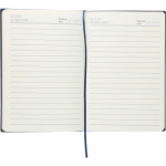 A5-Notizbuch aus Recycling-PU, Hardcover und Cordoptik, liniert dritte Ansicht