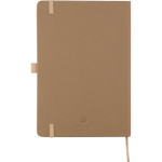 A5-Notizbuch mit Einband aus recyceltem Karton und liniertem Papier farbe braun erste Ansicht