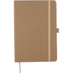 A5-Notizbuch mit Einband aus recyceltem Karton und liniertem Papier farbe braun zweite Ansicht