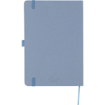 A5-Notizbuch mit Einband aus recyceltem Karton und liniertem Papier farbe blau erste Ansicht