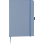 A5-Notizbuch mit Einband aus recyceltem Karton und liniertem Papier farbe blau zweite Ansicht