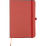 A5-Notizbuch mit Einband aus recyceltem Karton und liniertem Papier farbe rot erste Ansicht