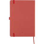A5-Notizbuch mit Einband aus recyceltem Karton und liniertem Papier farbe rot zweite Ansicht