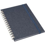 A5-Notizbuch aus Recycling-Kunststoff, Gummiband, liniert zweite Ansicht