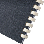 A5-Notizbuch aus Recycling-Kunststoff, Gummiband, liniert achte Ansicht