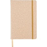 Notizbuch A5 aus Kunstleder in Korkoptik mit liniertem Papier farbe braun zweite Ansicht