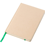 A5-Notizbuch aus Recycling-Karton, Gummiband, linierte Seiten zweite Ansicht