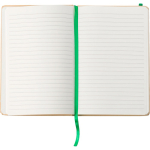A5-Notizbuch aus Recycling-Karton, Gummiband, linierte Seiten dritte Ansicht