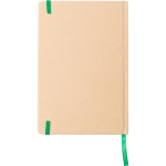 A5-Notizbuch aus Recycling-Karton, Gummiband, linierte Seiten sechste Ansicht