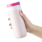 Edelstahl-Thermobecher mit Anti-Tropf-Mechanismus Dopper 400 ml farbe rosa zweite Ansicht