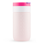Edelstahl-Thermobecher mit Klappdeckel Dopper 300 ml farbe rosa vierte Ansicht