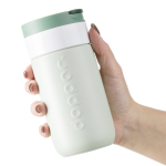 Edelstahl-Thermobecher mit Klappdeckel Dopper 300 ml farbe waldgrün vierte Ansicht