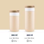 Edelstahl-Thermobecher mit Klappdeckel Dopper 300 ml farbe hellbraun sechste Ansicht