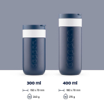 Edelstahl-Thermobecher mit Klappdeckel Dopper 300 ml achte Ansicht