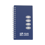 Taschenkalender mit Wochenübersicht und FSC®-Zertifizierung farbe blau Ansicht mit Druckbereich
