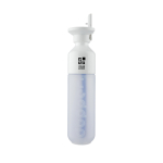 Edelstahlflasche mit Trinkhalm Dopper Original 450 ml farbe weiß Ansicht mit Druckbereich