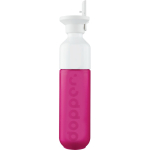 Edelstahlflasche mit Trinkhalm Dopper Original 450 ml farbe neonpink erste Ansicht