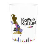 Wiederverwendbarer Kunststoffbecher, in Europa hergestellt, 120 ml farbe weiß