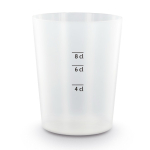Wiederverwendbarer Kunststoffbecher, in Europa hergestellt, 120 ml farbe transparent