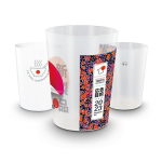 Wiederverwendbarer, recycelbarer Kunststoffbecher, 220 ml farbe transparent
