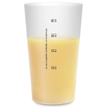 Wiederverwendbarer Kunststoffbecher in Farben, spülmaschinengeeignet, in Europa hergestellt, 300 ml farbe transparent