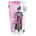 Stapelbarer Kunststoffbecher mit InMold-Kennzeichnung, 300 ml farbe transparent