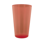 Wiederverwendbarer Kunststoffbecher, in Europa hergestellt, 600 ml farbe rot-transparent