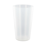 Wiederverwendbarer Kunststoffbecher, in Europa hergestellt, 600 ml farbe transparent