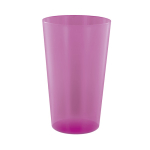 Wiederverwendbarer Kunststoffbecher, in Europa hergestellt, 600 ml farbe rosa-transparent