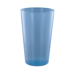 Wiederverwendbarer Kunststoffbecher, in Europa hergestellt, 600 ml farbe cyan-blau