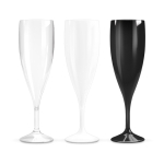 Wiederverwendbares Champagnerflöten-Glas aus Tritan®-Kunststoff 140 ml farbe transparent
