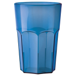 Wiederverwendbarer Kunststoffbecher aus Tritan® aus europäischer Herstellung 400 ml farbe blau-transparent