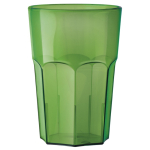 Wiederverwendbarer Kunststoffbecher aus Tritan® aus europäischer Herstellung 400 ml farbe grün-transparent