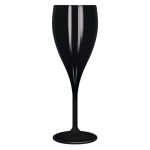 Wiederverwendbares Champagnerglas aus Tritan®-Kunststoff, hergestellt in der EU, 160 ml farbe schwarz