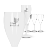 Wiederverwendbares Champagnerglas aus Tritan®-Kunststoff, hergestellt in der EU, 160 ml farbe weiß