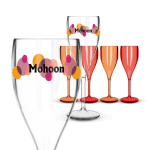 Wiederverwendbares Champagnerglas aus Tritan®-Kunststoff, hergestellt in der EU, 160 ml farbe transparent